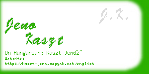 jeno kaszt business card